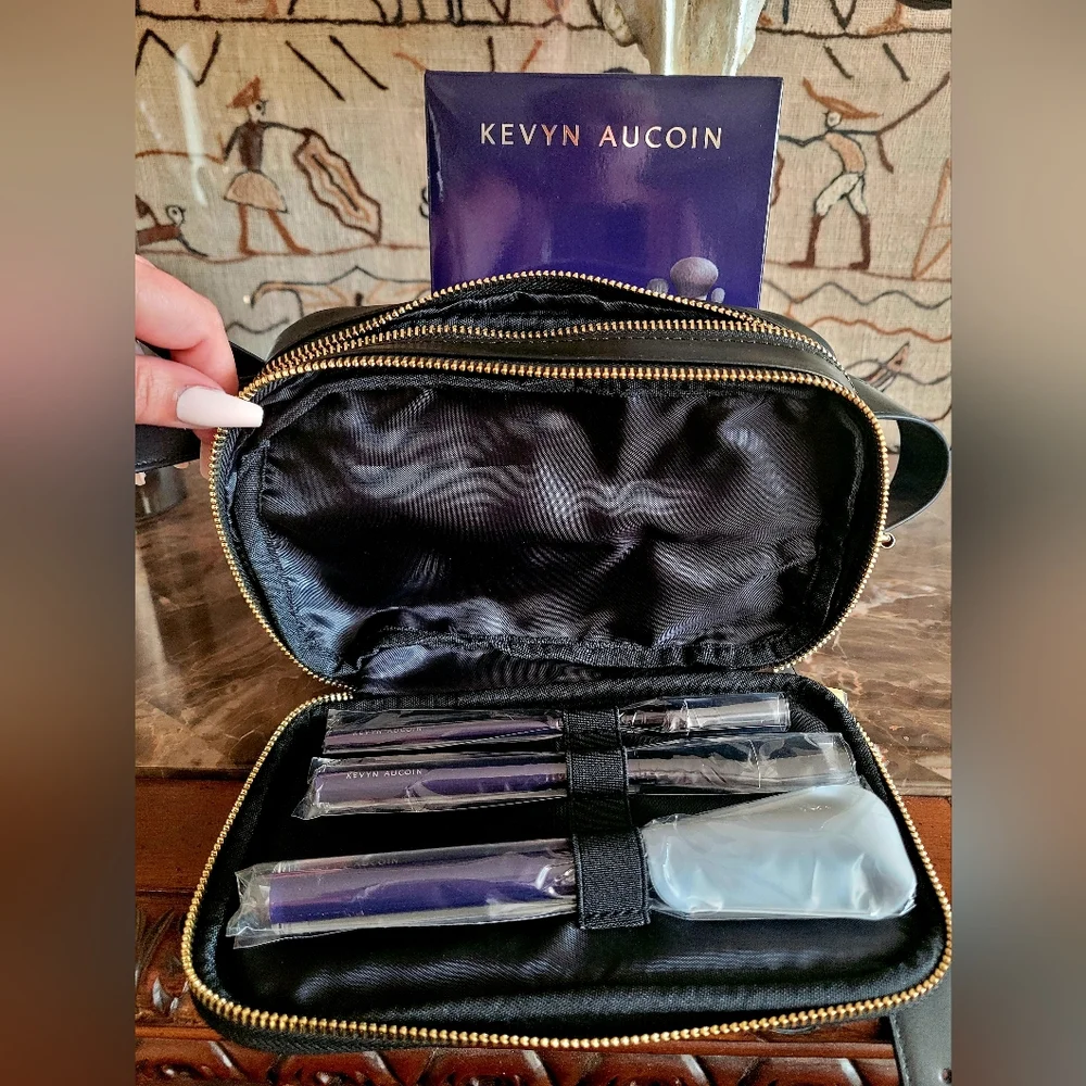 🌺Kevyn Aucoin Backstage Belt Bag Cosmetic Bag Makeup Brushes Travel Case